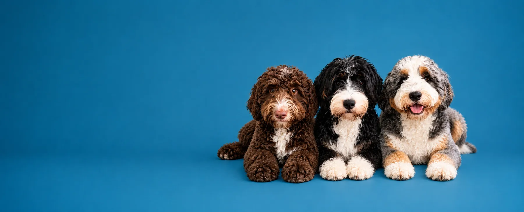 Three Stony Point doodle puppies